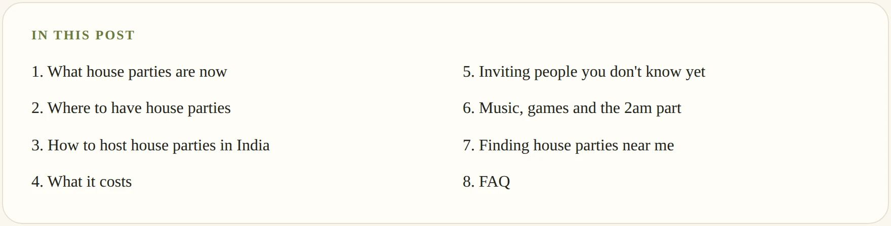 house party ideas