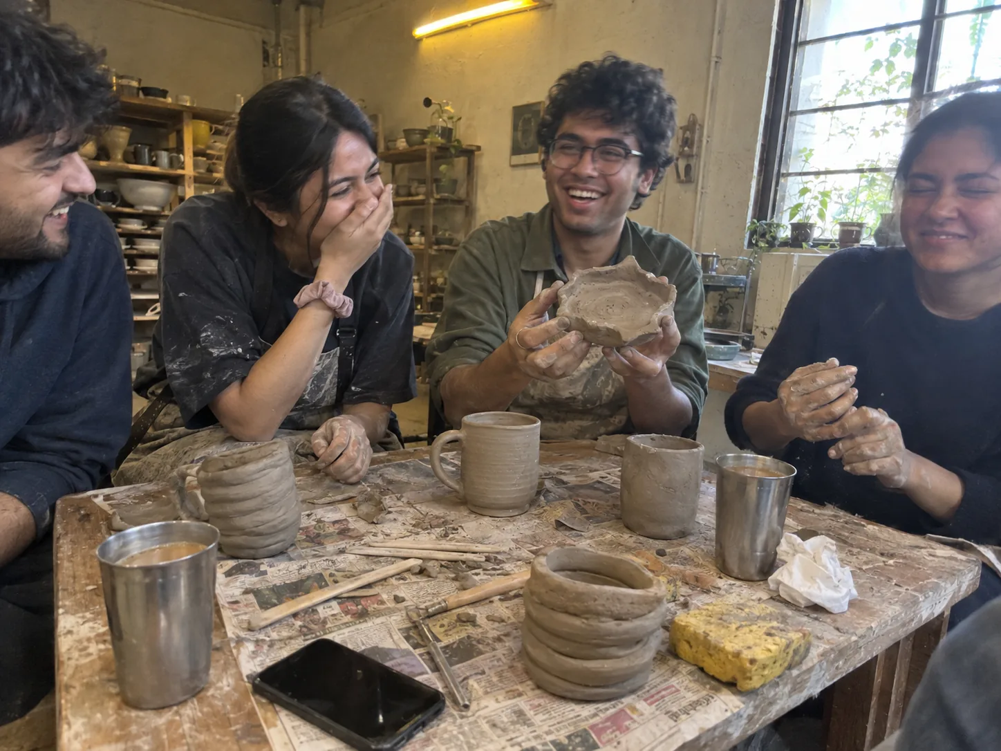 pottery with friends