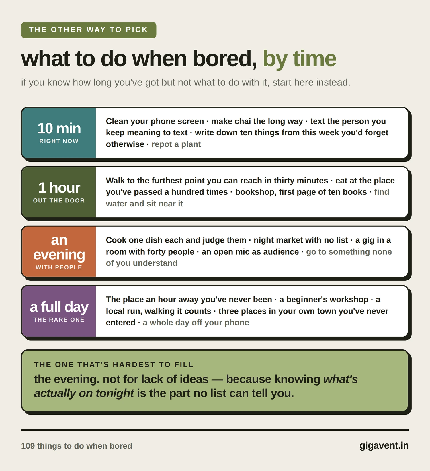 quick things to do when bored